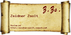 Zeidner Zsolt névjegykártya